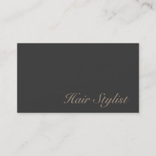 Trendy Script Gray Hair Stylist Business Card Visitenkarte