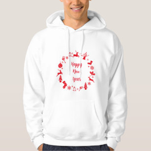 Trendy Script Happy New Year Hoody - Sweatshirt