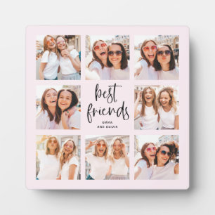 Trendy Script in Blush   Multi Foto Best Friends Fotoplatte