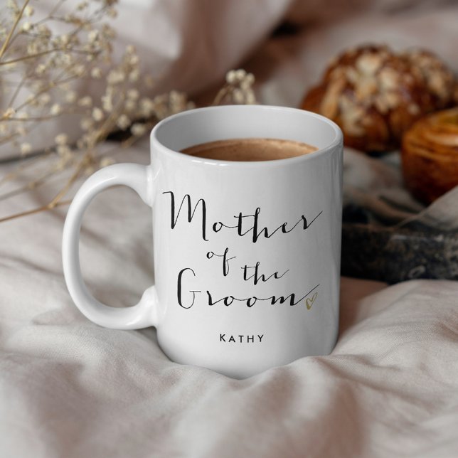 Trendy Script "Mother of the Groom" Kaffeetasse (Von Creator hochgeladen)