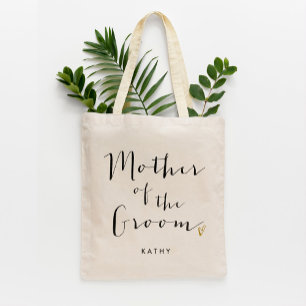 Trendy Script "Mother of the Groom" Tragetasche