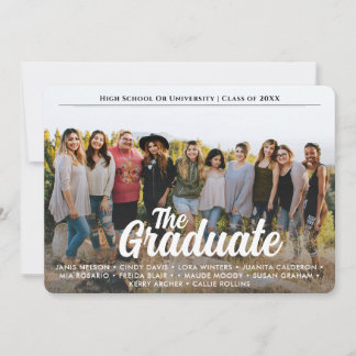 Trendy Script Overlay | One Foto Group Abschluss Ankündigung
