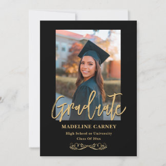 Trendy Script Overlay | Zwei Foto Abschluss Ankündigung