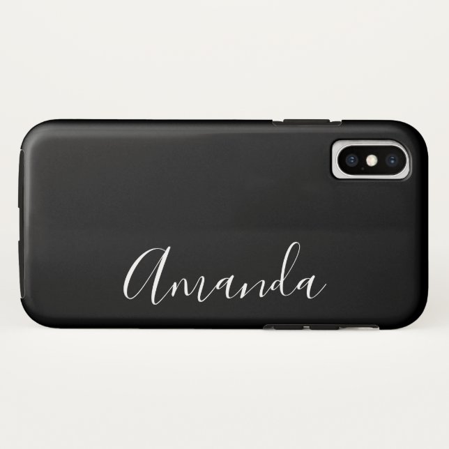Trendy Script Schriftart (Schwarz) Case-Mate iPhone Hülle (Rückseite (Horizontal))