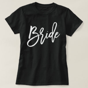 Trendy Script Typografy Bride T-Shirt