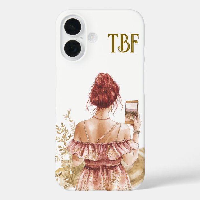 Trendy Selfie Girl Phone Case (Rückseite)