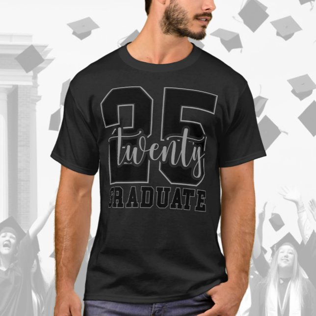 Trendy Senior Class of 2025 Graduate Blackout T-Shirt (Von Creator hochgeladen)