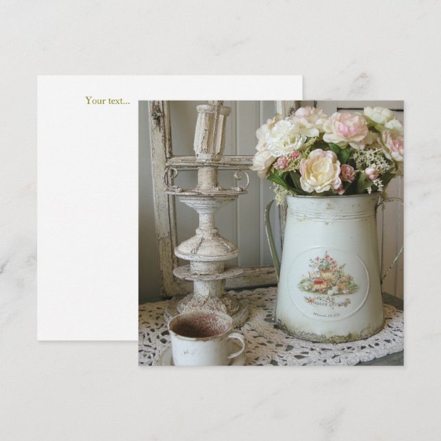 Trendy Shabby Chic photography White ja floral (Vorne/Hinten)