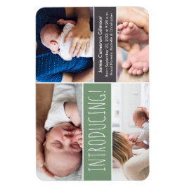 Trendy Shale Green stellt Baby-Fotos vor Magnet