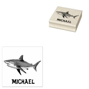 Trendy Shark Personalisiert Gummistempel
