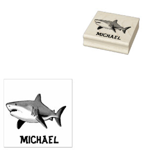 Trendy Shark Personalisiert Gummistempel