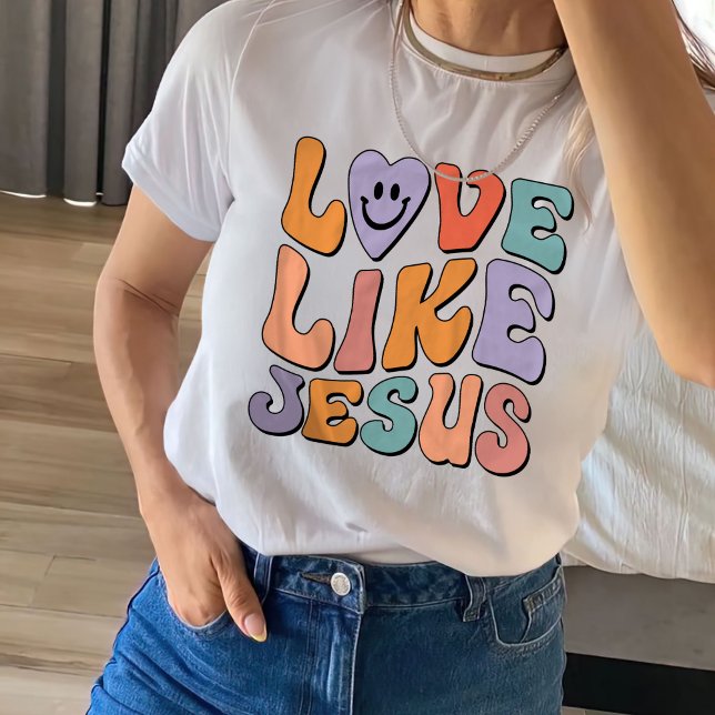 Trendy Shirt, Christliches Shirt, Liebe wie Jesus T-Shirt (Von Creator hochgeladen)