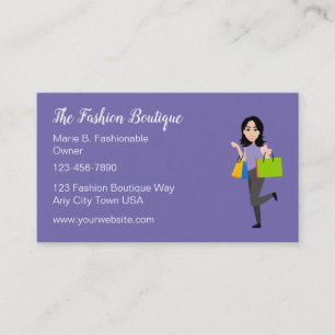 Trendy Shopping Boutique Business Cards Visitenkarte