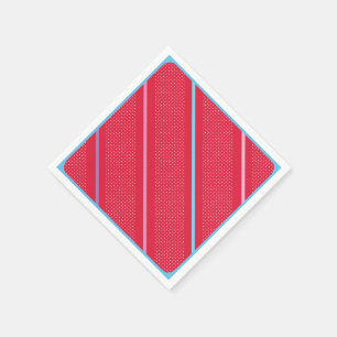 Trendy Silver Geometric Muster Rot Stilvolle Kunst Serviette