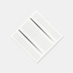 Trendy Silver Geometric Muster Weiße Stilkunst Serviette