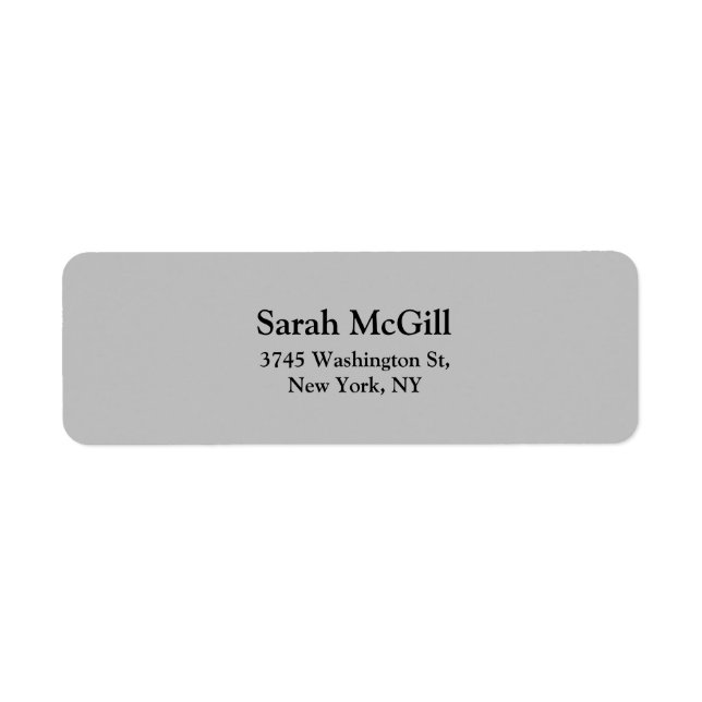 Trendy Silver Gray Schlicht Elegant Moderne Legibl (Vorne)