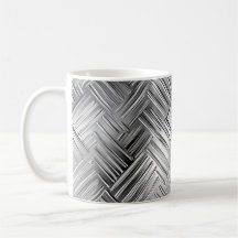 Trendy Silver Metallic Texture Tasse
