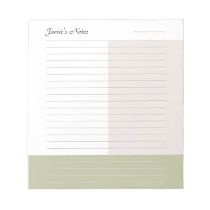 Trendy Simple Colorblock Notizblock
