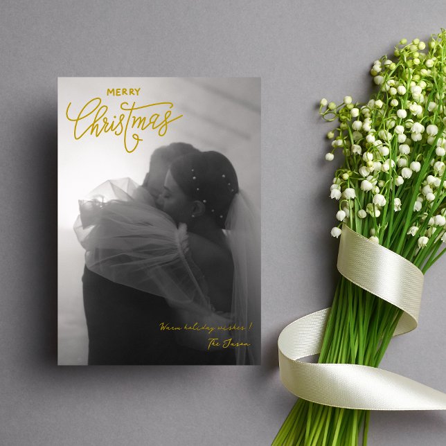Trendy Simple Couple Foto Frohe Weihnachten (Von Creator hochgeladen)