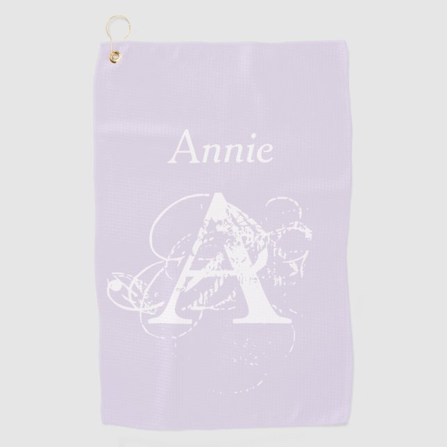 Trendy Simple Elegante Modernes Monogramm Golfer Golfhandtuch (Vorderseite)