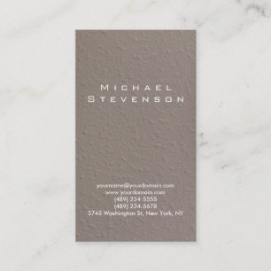 Trendy Simple Schlicht Beige Business Card Visitenkarte
