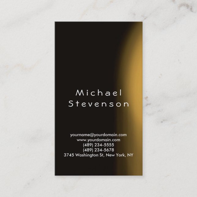 Trendy Simple Schlicht Business Card Visitenkarte (Vorderseite)