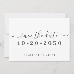 Trendy Simple Script Typografy Save the Date
