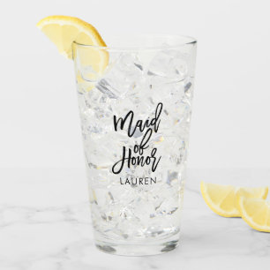 Trendy Skript "Trauzeugin" personalisiert Glas
