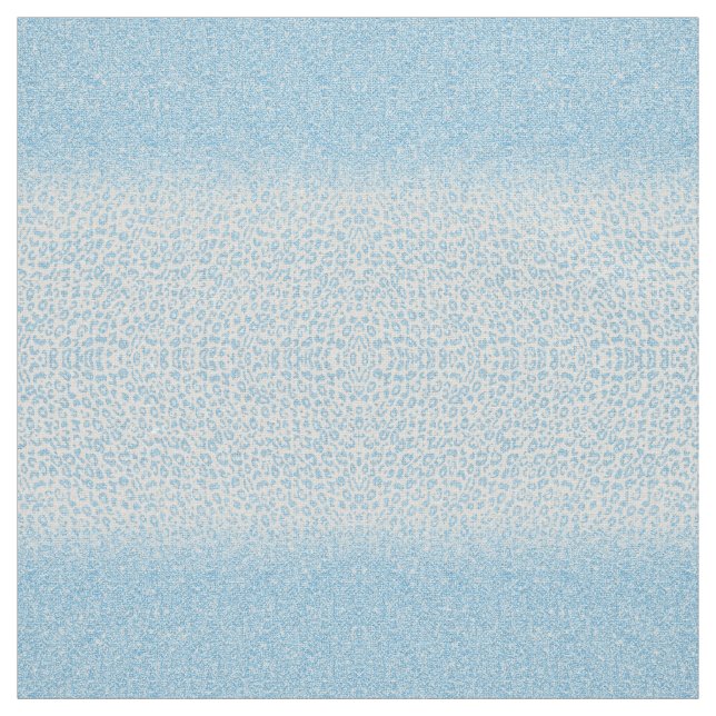 Trendy Sky-Blue Glitzer Leopard Print Ombre Design Stoff (Muster)