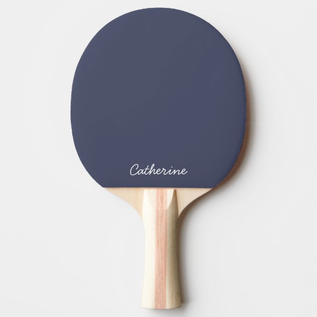 Trendy Slate Blue Gray Custom Ping Pong Paddle Tischtennis Schläger (Vorderseite)
