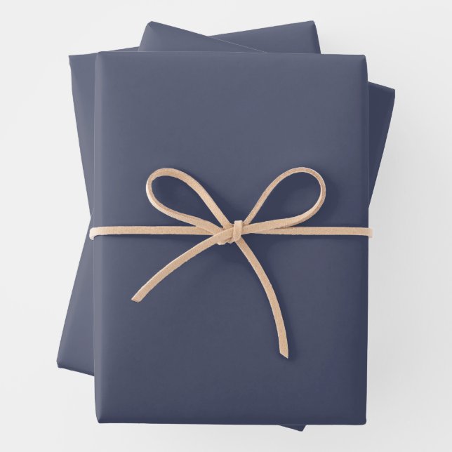 Trendy Slate Blue Gray - Wrapping Paper Sheets Set Geschenkpapier Set (Beispiel)