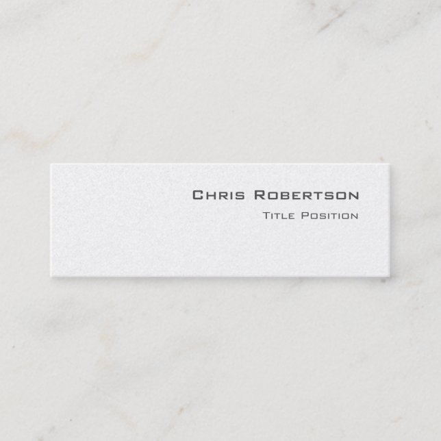 Trendy Slim Script Charming Business Card Mini Visitenkarte (Vorderseite)
