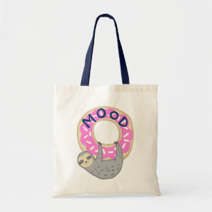 Trendy Sloth & Iced Donut Tragetasche