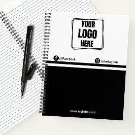 Trendy Small Business Branding und Werbeaktion von Notizbuch
