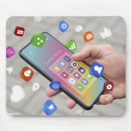 Trendy Social Media Design Mousepad