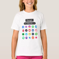 Trendy Social Media Icons Google Search Bar Black