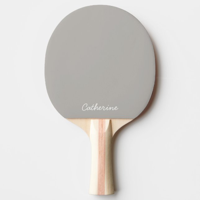 Trendy Soft Gray-Beige  Custom Ping Pong Paddle Tischtennis Schläger (Vorderseite)