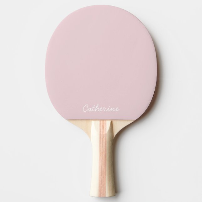 Trendy Soft Pastel Pink Custom Ping Pong Paddle Tischtennis Schläger (Vorderseite)