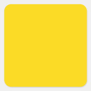 Trendy Solid Bright Yellow modischer Hintergrund Quadratischer Aufkleber