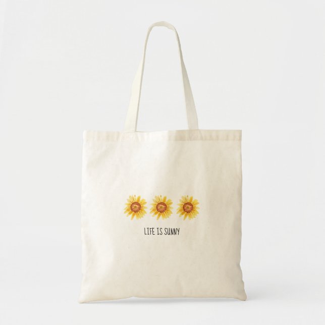 Trendy Sonnenblume Einfache Minimalistische Tasche (Vorne)