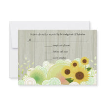 Trendy Sonnenblumen RSVP Antwortkarte