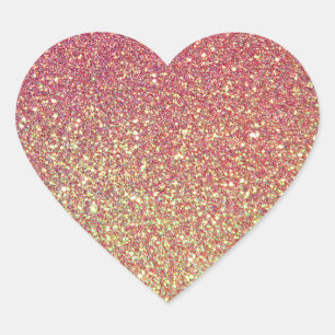 Trendy Sparkle Glitzer Pattern Herz-Aufkleber