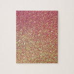 Trendy Sparkle Glitzer Pattern Puzzle<br><div class="desc">Gehen Sie zu einem einfachen Glitzer-Look in Rosa und Gelb,  oder verwenden Sie diesen Hintergrund,  um Ihre eigenen Artikel mit Text oder zusätzlichen Bildern anzupassen! Bitte nicht,  dies ist ein digitaler Glitzer und hat keine Textur. Hat eine rosa bis gelbe,  ombre Farbe verblassen.</div>
