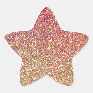 Trendy Sparkle Glitzer Pattern Stern-Aufkleber