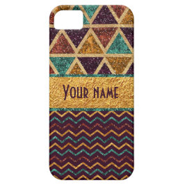 Trendy Sparren-Dreieck-Imitat-Goldfolien-Glitzer iPhone 11 Hülle