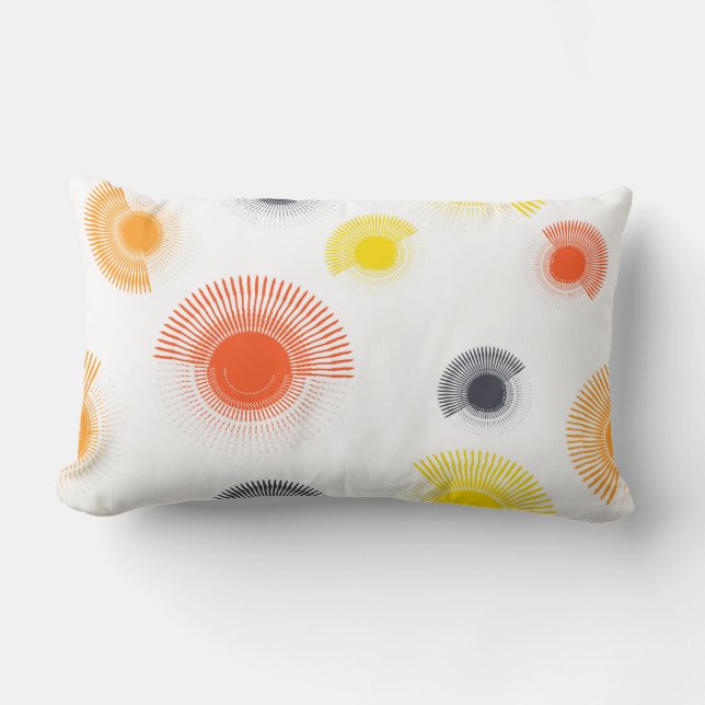 Trendy, spielerisch, lebhaft, cool, kreisförmig ge lendenkissen (Vorderseite)