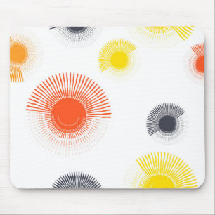 Trendy, spielerisch, lebhaft, cool, kreisförmig ge mousepad