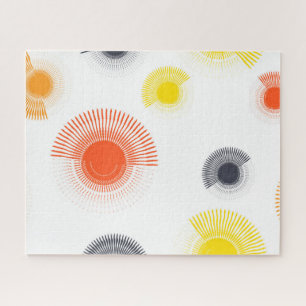 Trendy, spielerisch, lebhaft, cool, kreisförmig ge puzzle