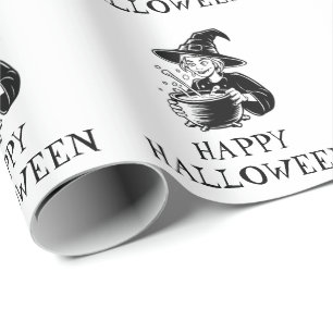 Trendy Spooky Halloween Hexe Cauldron Geschenkpapier