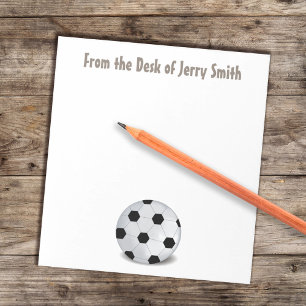 Trendy Sport Soccer Modern Athletic Notepad Notizblock